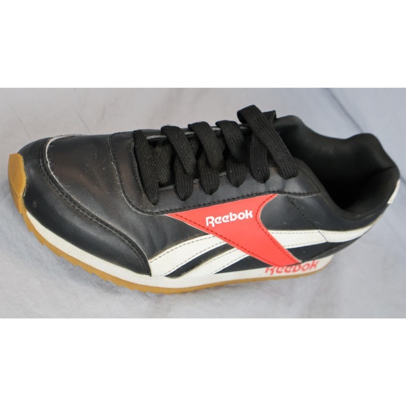 Reebok Shoes Mens Size 4.5 Black Red White Classic Jogger Gum Sole Sneaker Retro - Picture 6 of 8